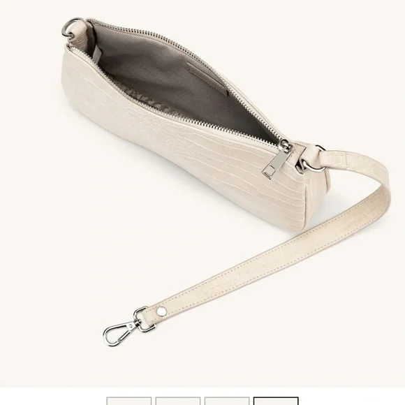 Eva Shoulder Handbag - Ivory Croc - Picture 4 of 6